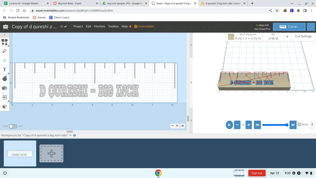Copy of d qureshi 2 big inch ruler - image 1