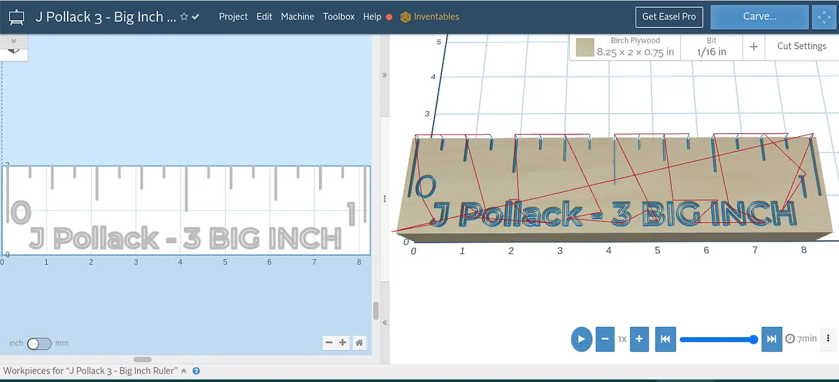 J Pollack 3 - Big Inch Ruler - image 1