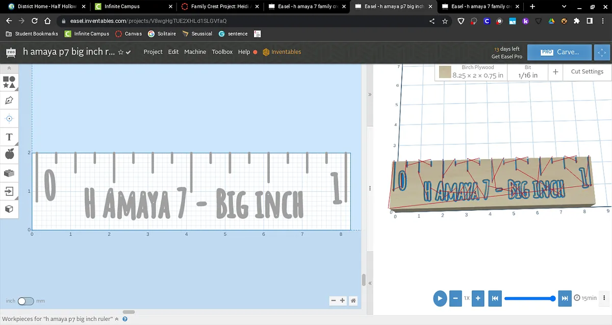 h amaya p7 big inch ruler - image 1