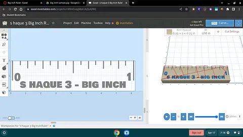 s haque 3 Big Inch Ruler