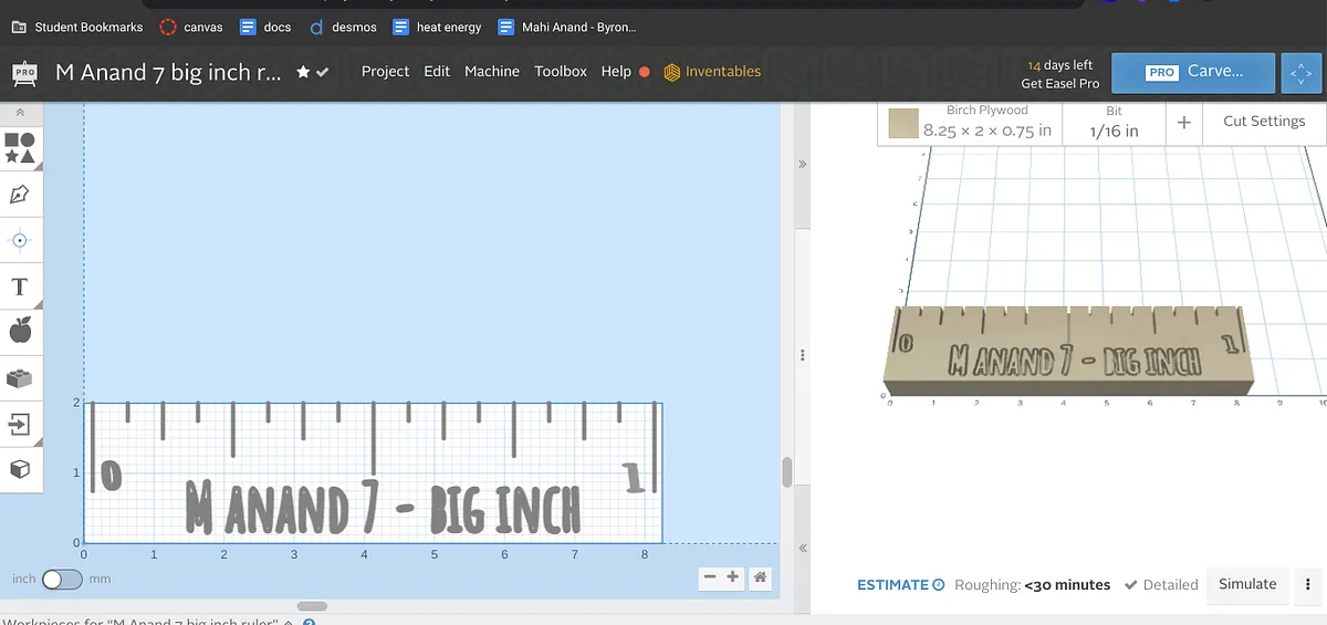 M Anand 7 big inch ruler - image 1