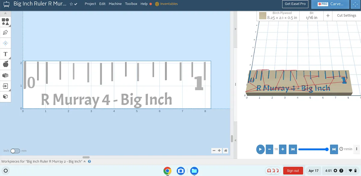 Big  Inch Ruler R Murray 2 - Big Inch - image 1