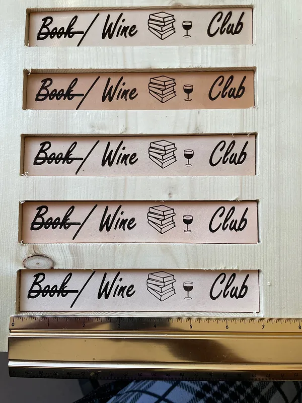 7 x 1.25 Leather Bookmark Jig for laser - image 1