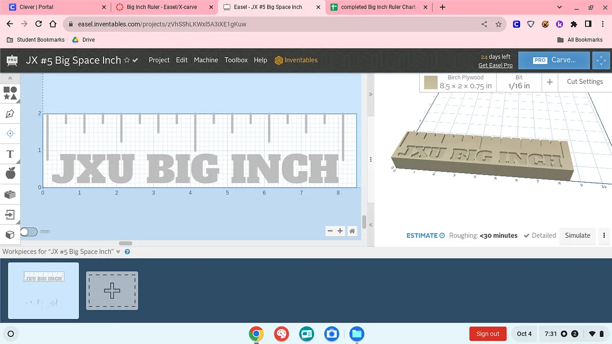 JX #5 Big Space Inch - image 1