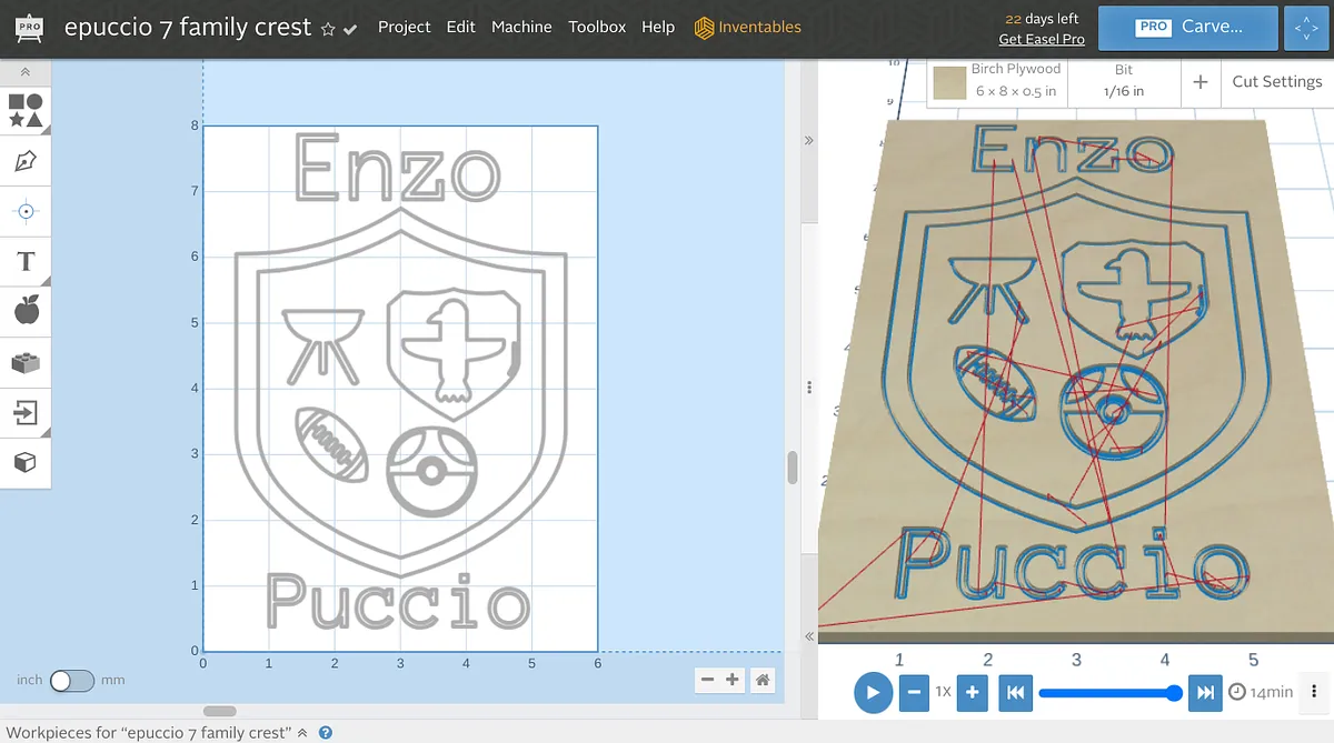 epuccio 7 family crest - image 1
