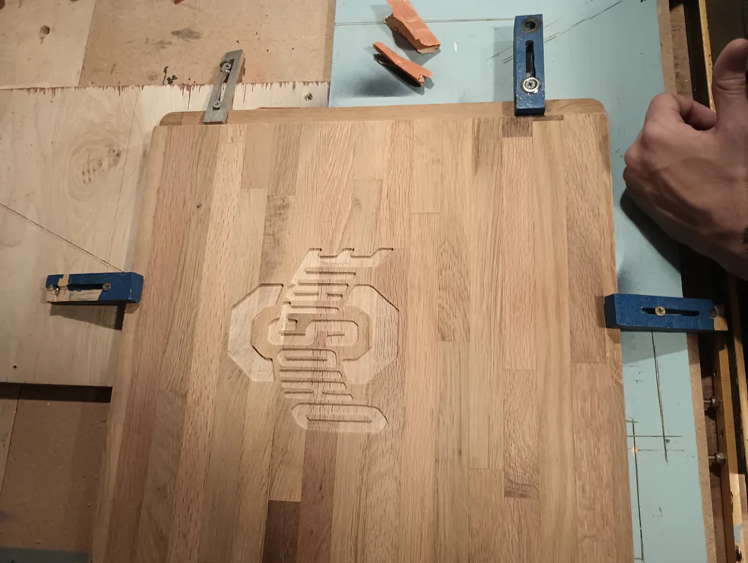 Ohio State cutting board epoxy - image 1