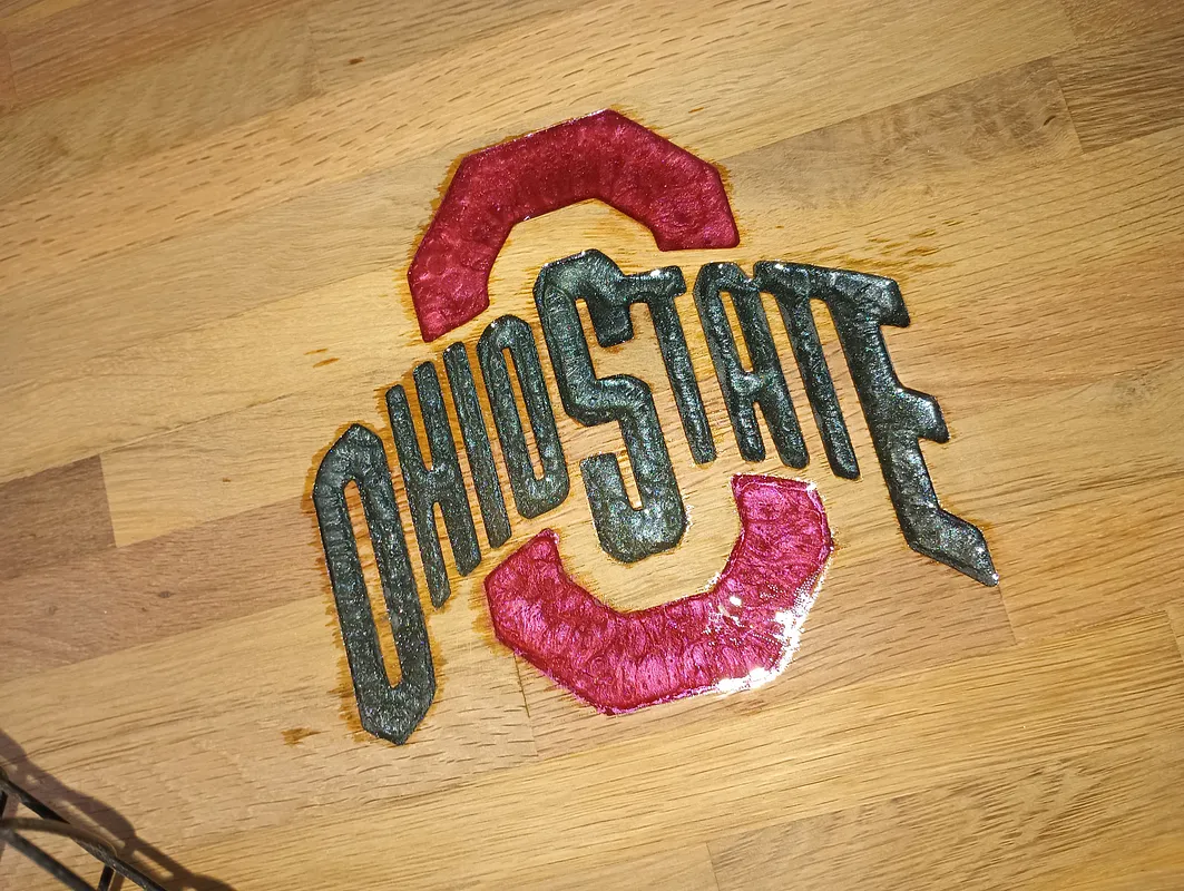 Ohio State cutting board epoxy - image 3