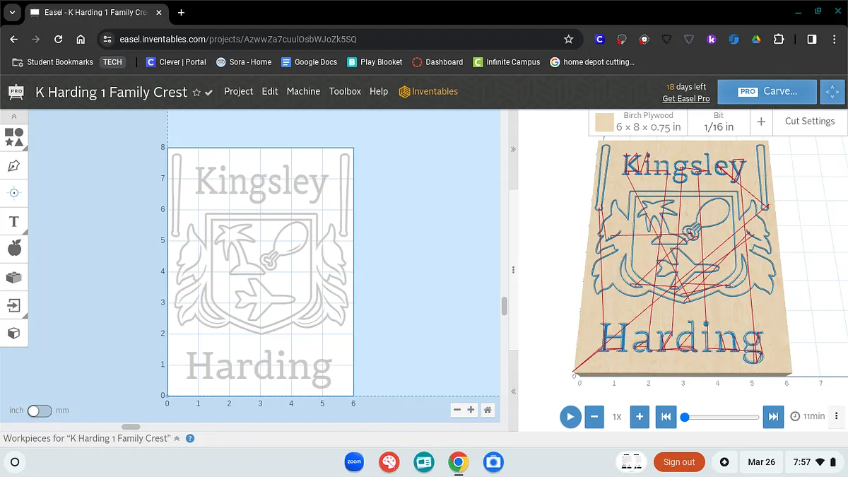 K Harding 1 Family Crest - image 1