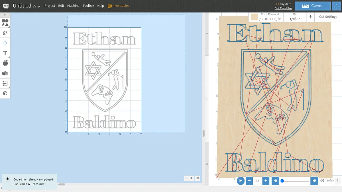 E Baldino P3 family crest - image 1