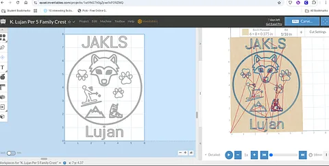 K. Lujan Per 5 Family Crest