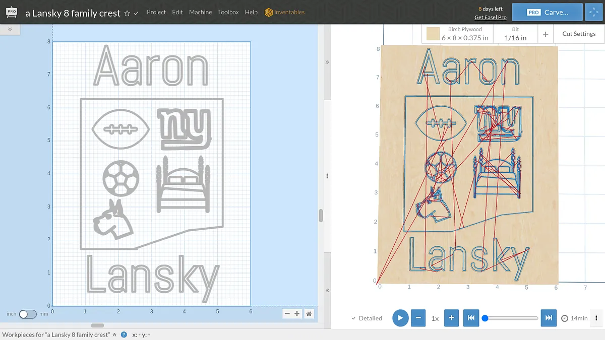 a Lansky 8 family crest - image 1