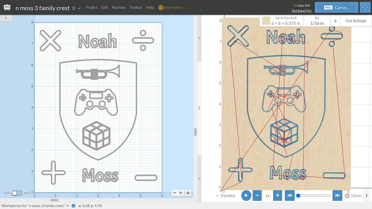 n moss 3 family crest - image 1