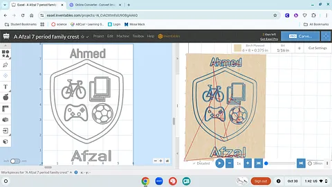 A Afzal 7 period family crest