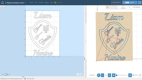 L Narine family crest