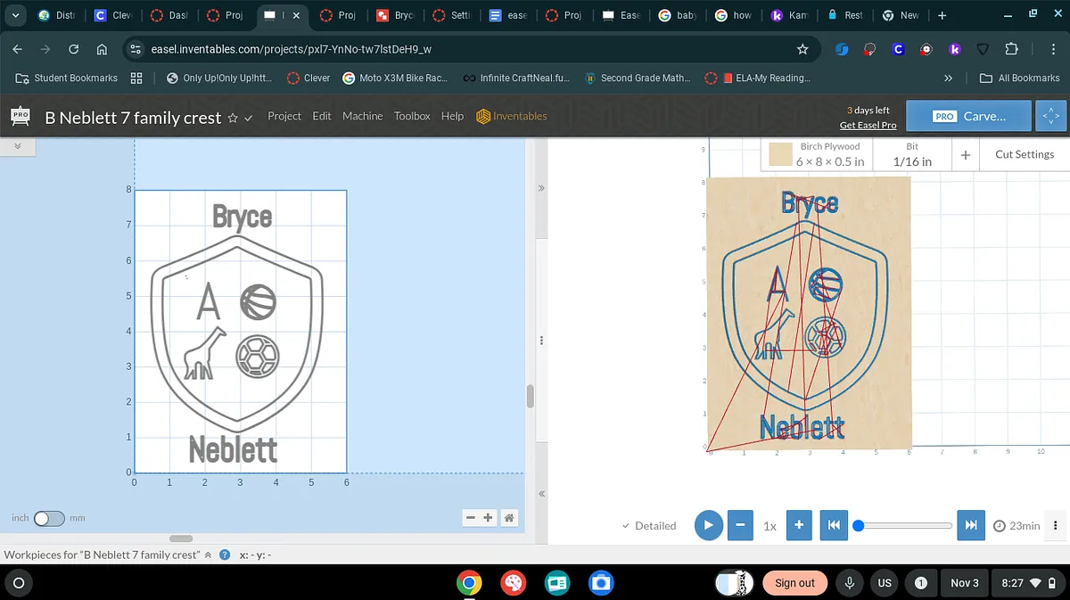 B Neblett 7 family crest - image 1