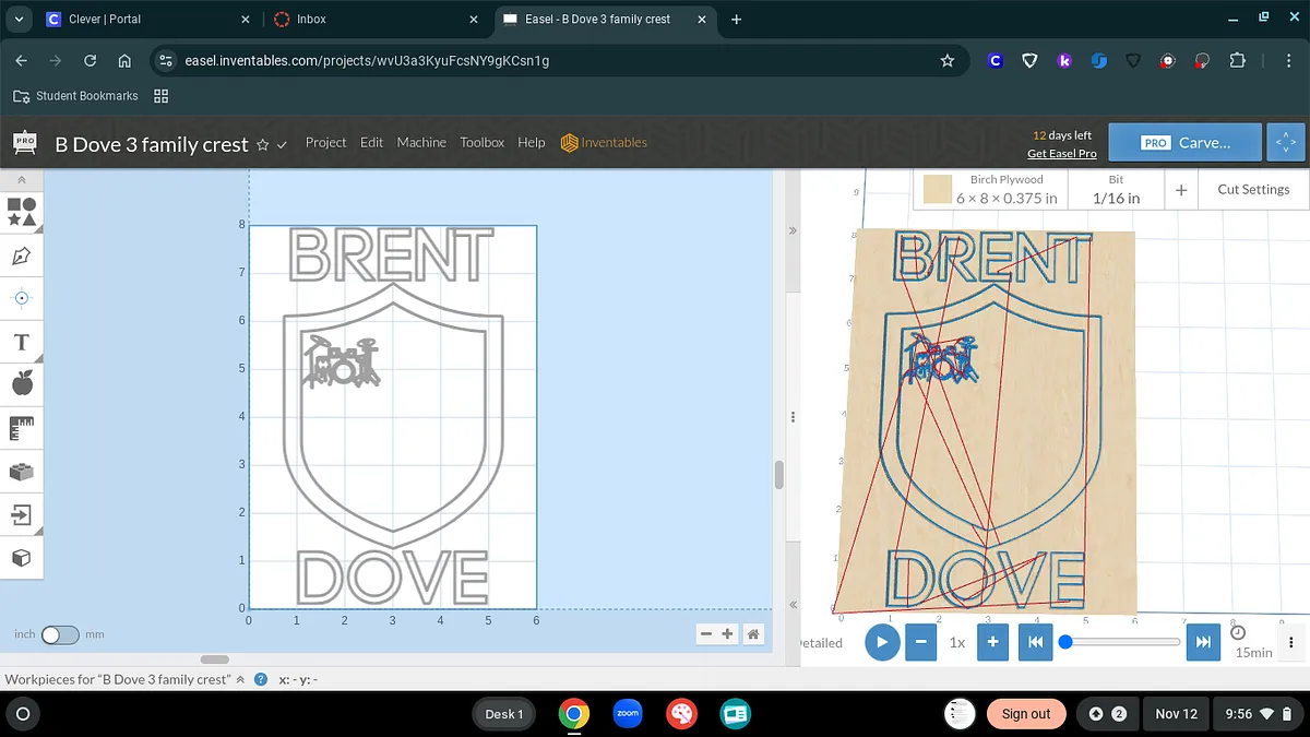 B Dove 3 family crest - image 1