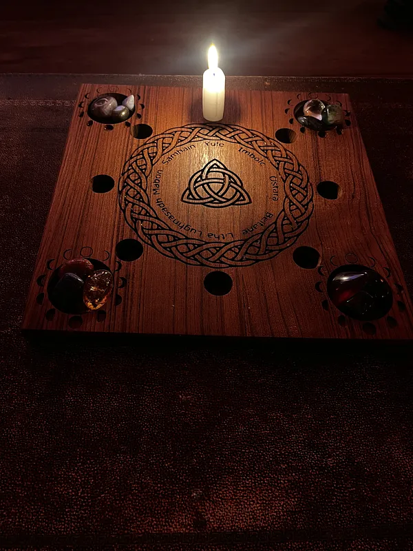 Celtic wheel of the year altar - image 1