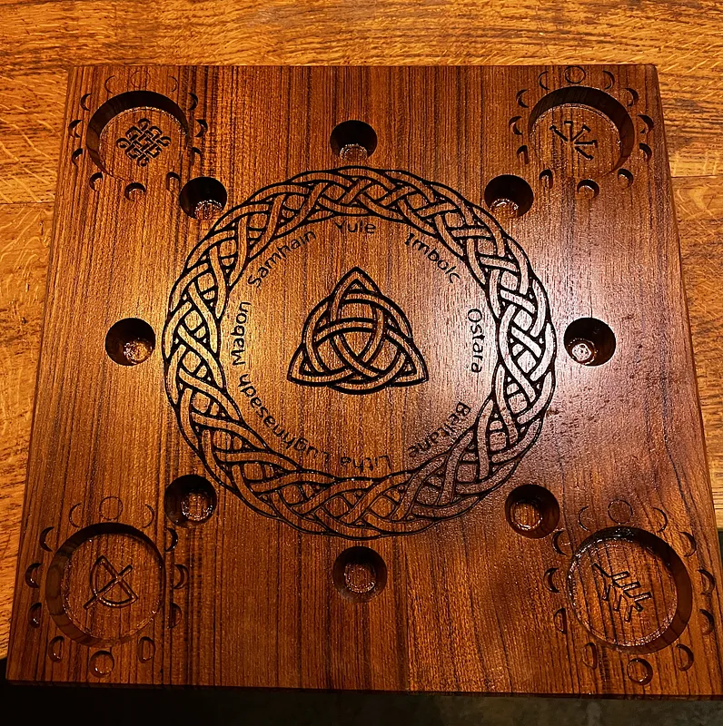 Celtic wheel of the year altar - image 3