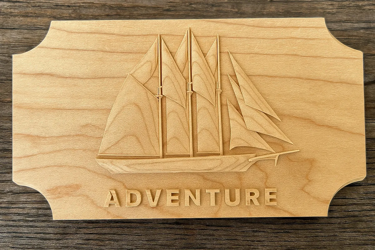 3D Boat Adventure Sign - image 1