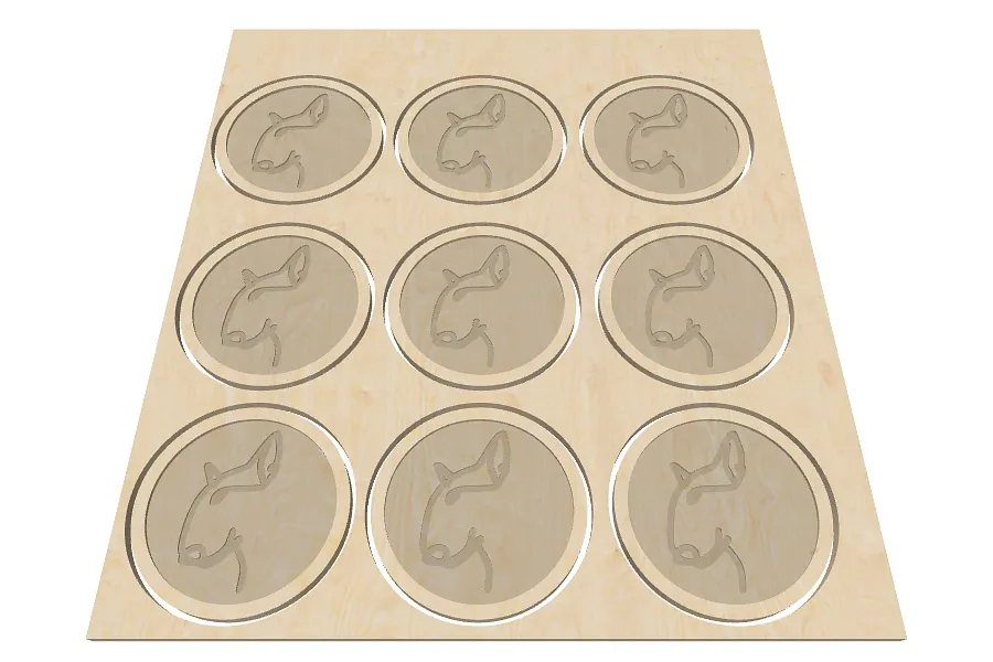 PP sous verre bull terrier - image 1