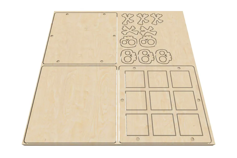 Cross & Bones Tic Tac Toe 6.25 - image 3