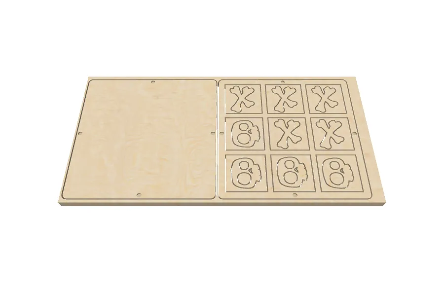 Cross Bone Tic Tac Toe 8in  - image 3