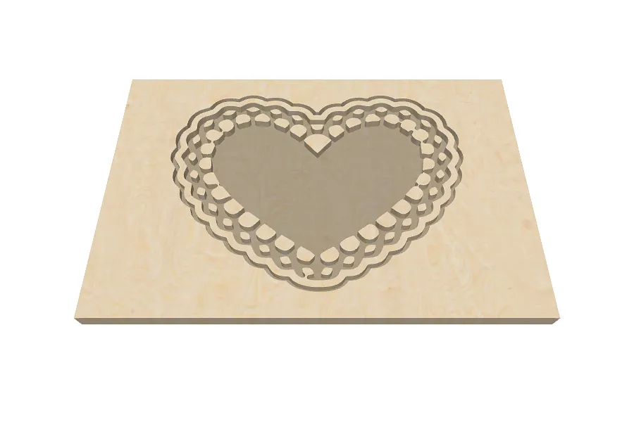 Lace‑border Heart Wall Art - image 2