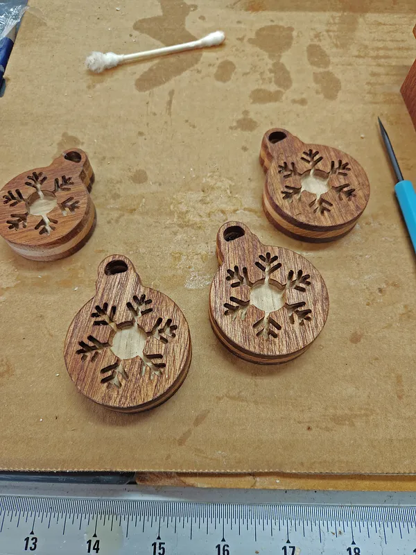 Ornament - Round W/Snowflake - image 2