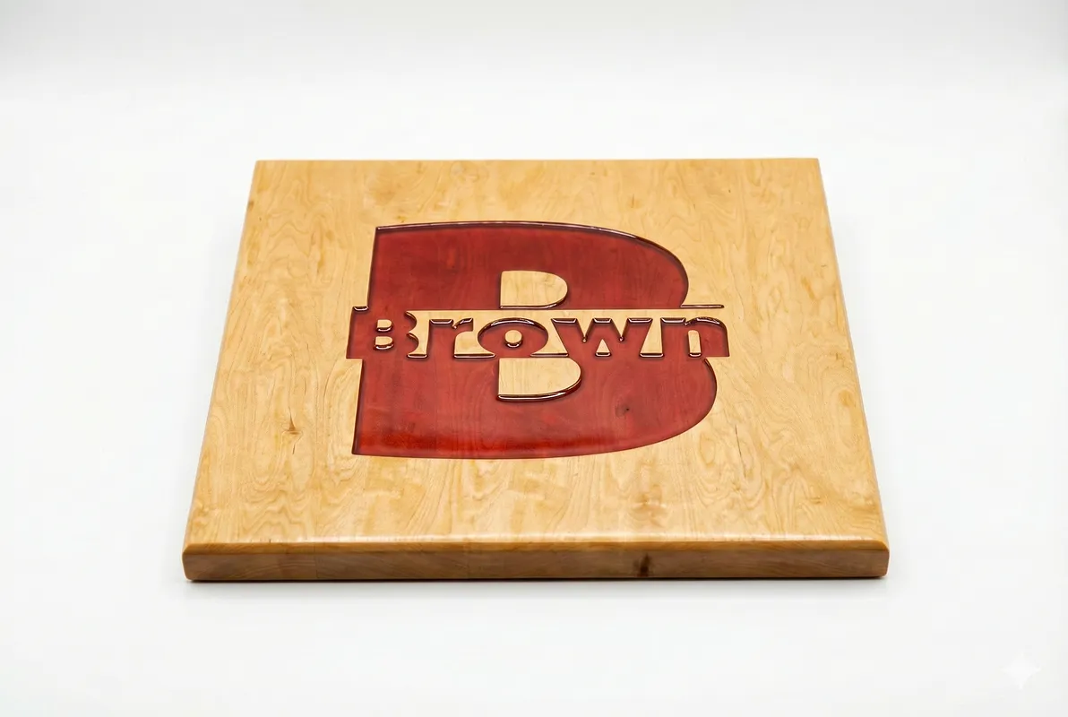 Brown Monogram Engraved Bemio Font in Plain Style - image 1