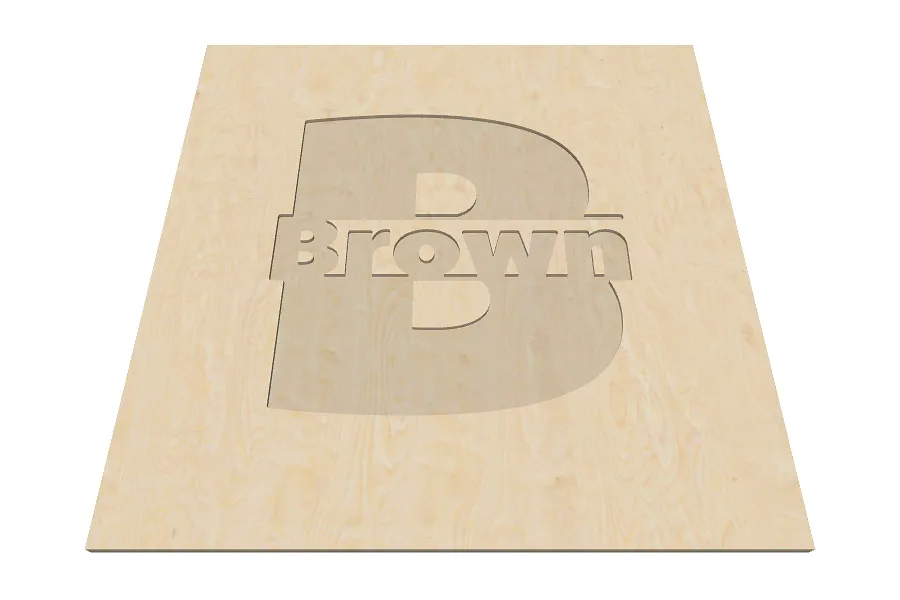 Brown Monogram Engraved Bemio Font in Plain Style - image 2
