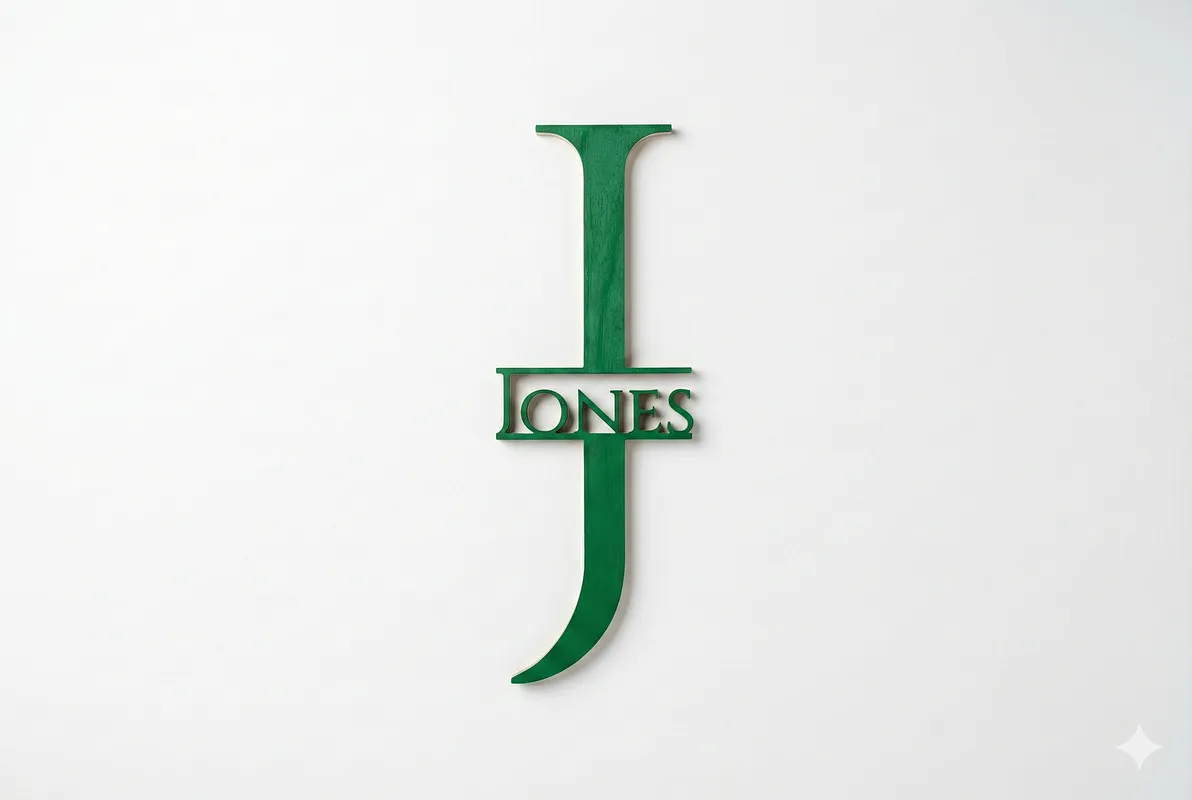 Jones plain monogram cutout - image 1