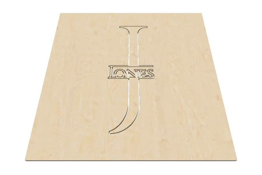 Jones plain monogram cutout - image 2