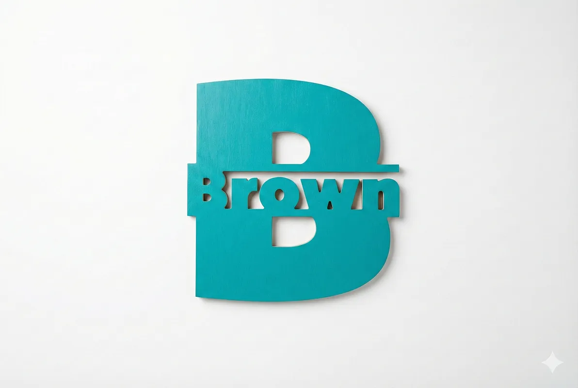 Brown plain monogram - image 1