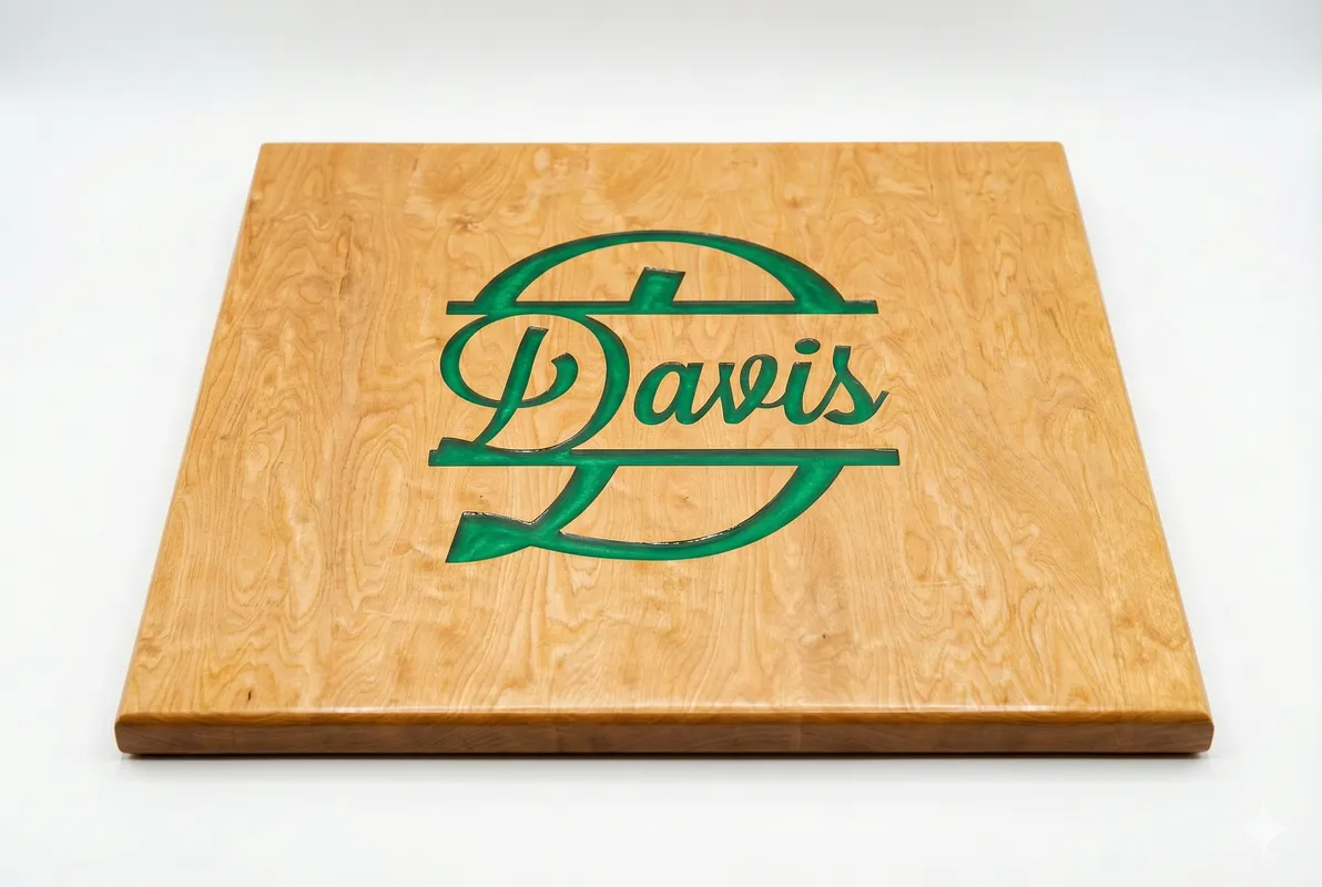 Davis plain monogram engraved Lavendaria font  - image 1