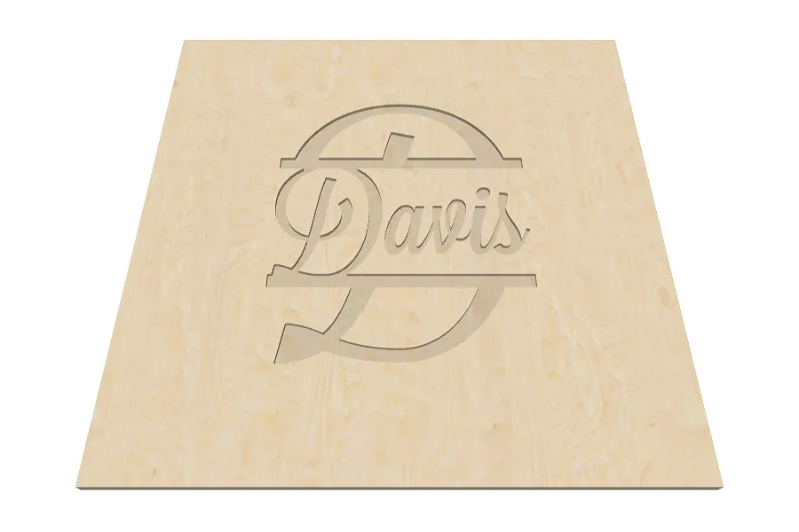 Davis plain monogram engraved Lavendaria font  - image 2