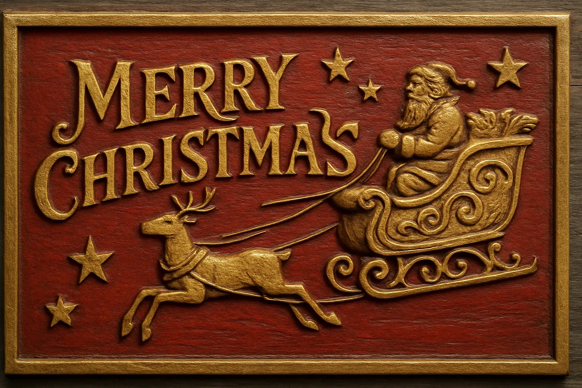 santa's sleigh sign - image 1