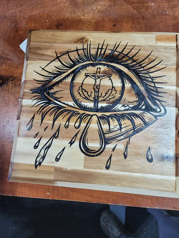 Jesus-crying eye cross - image 1