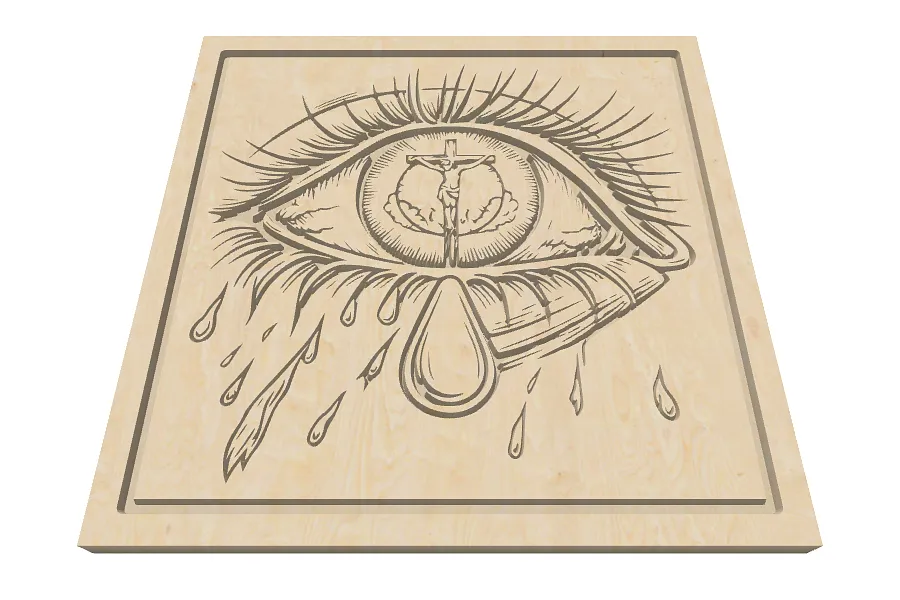 Jesus-crying eye cross - image 2