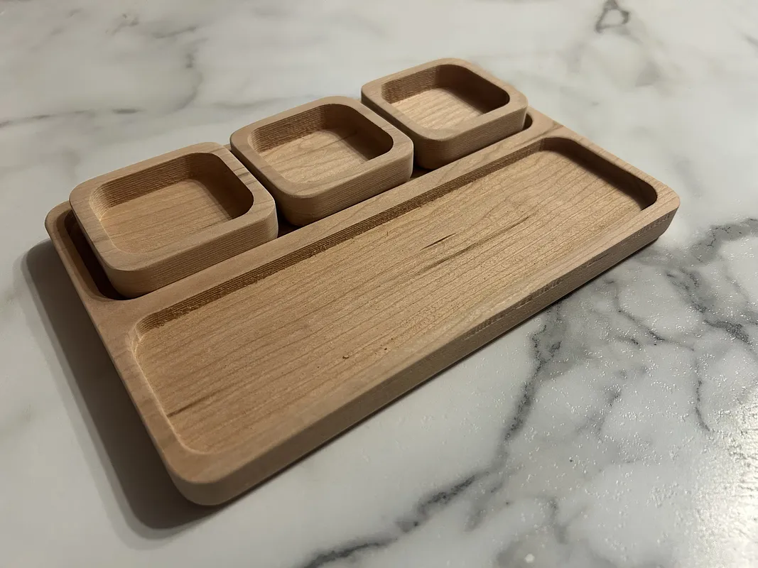 cherry bar tray with garnish  cups - image 2