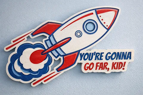 kid's rocket sign