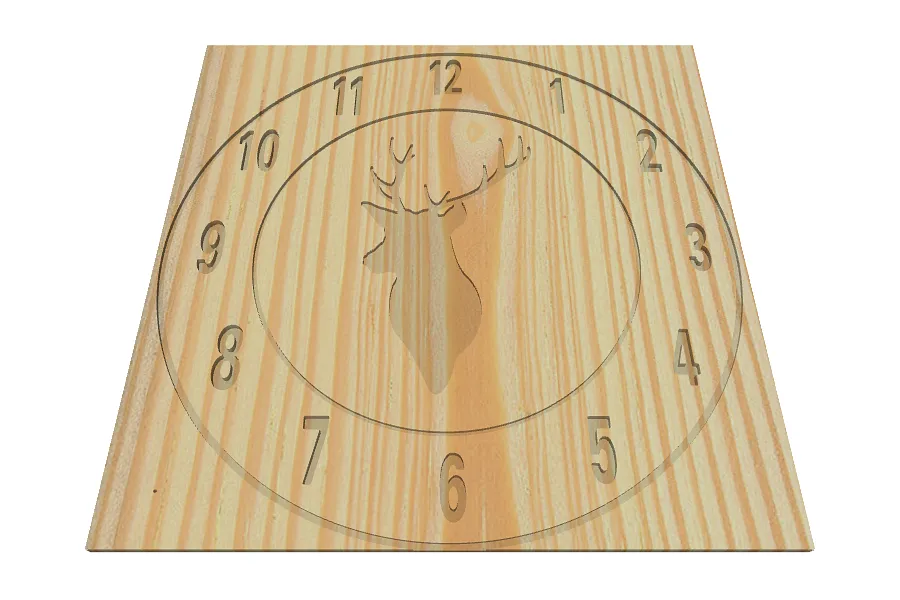 wooden in-lay clock - image 1