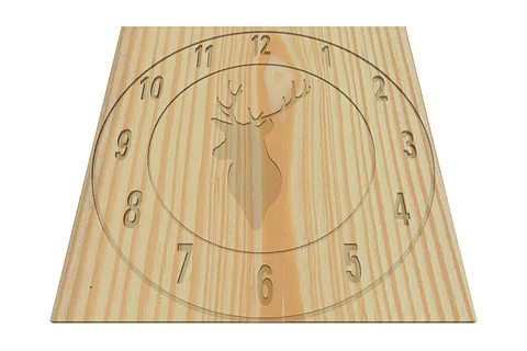 wooden in-lay clock