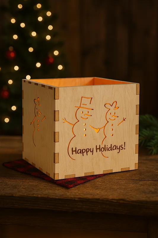 Mr & Mrs Snowman Lantern - image 1