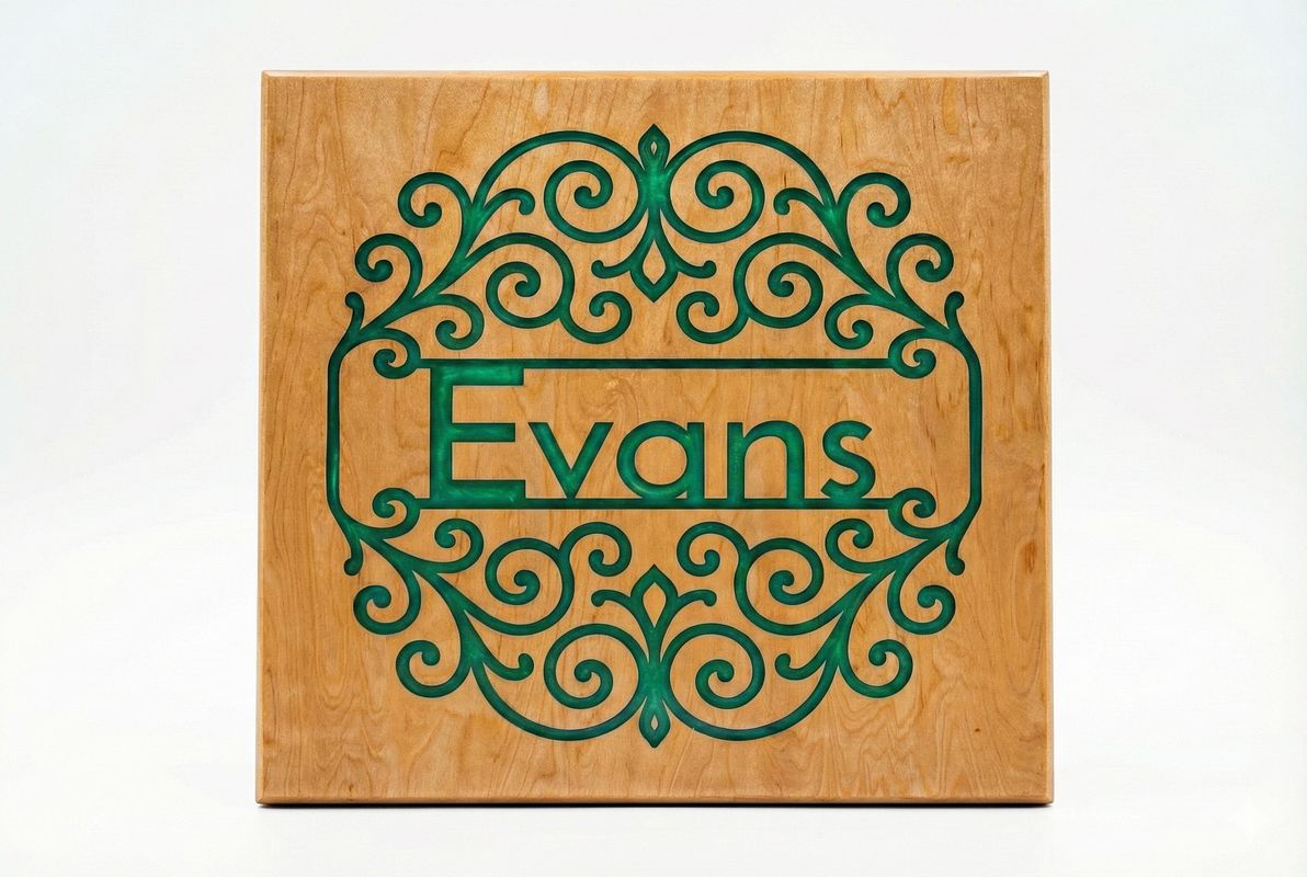 Evans royal monogram Josefin font