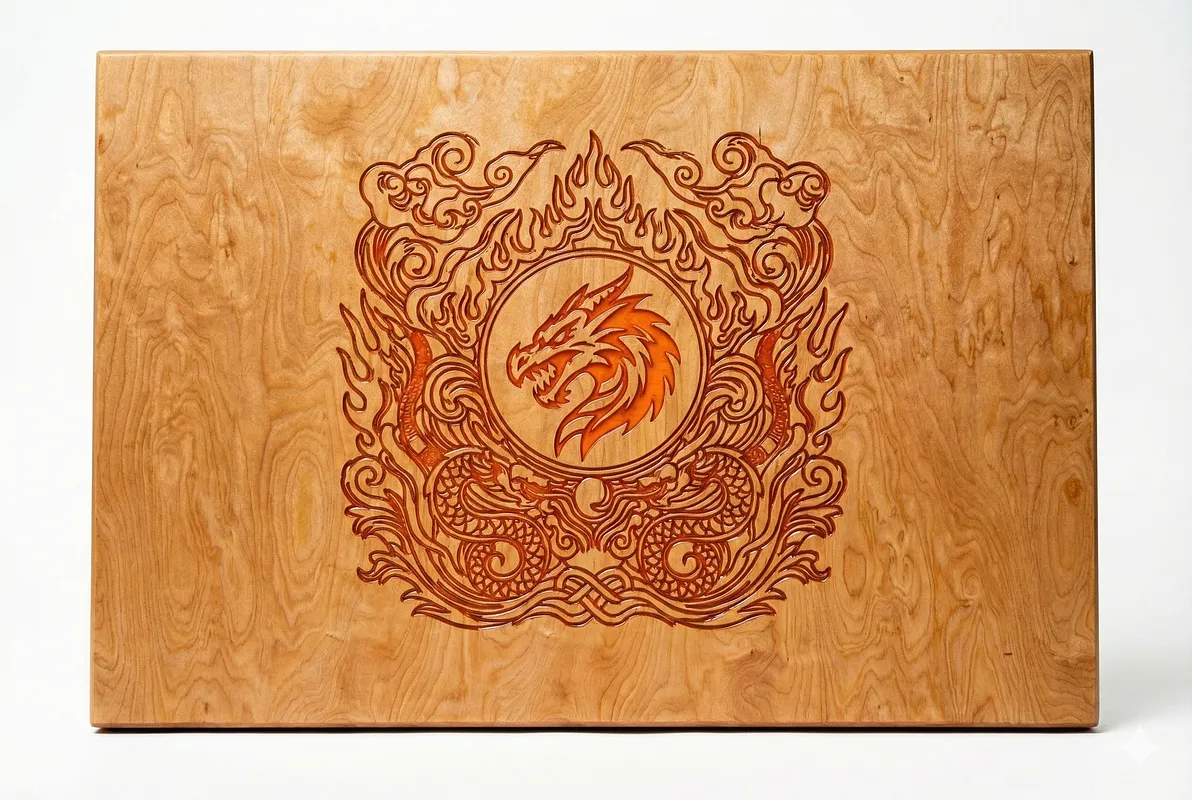 Dragon with decorative border - image 1