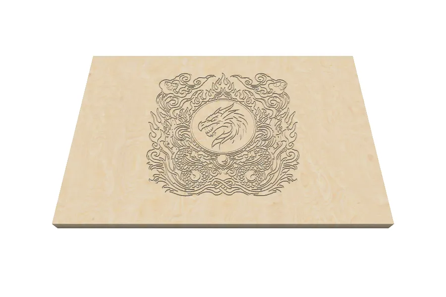 Dragon with decorative border - image 2