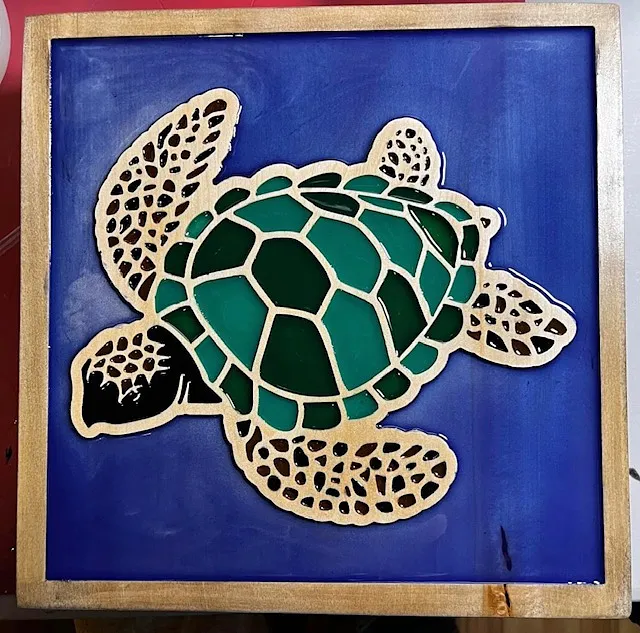 Inlay/Epoxy Turtle - image 1
