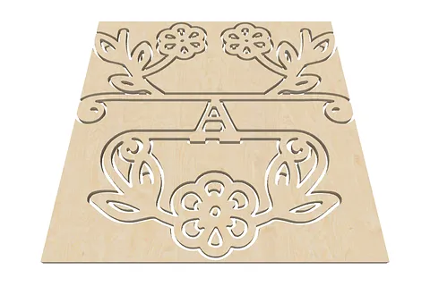 A floral monogram
