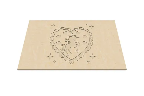 Unicorn Valentine heart with twinkles