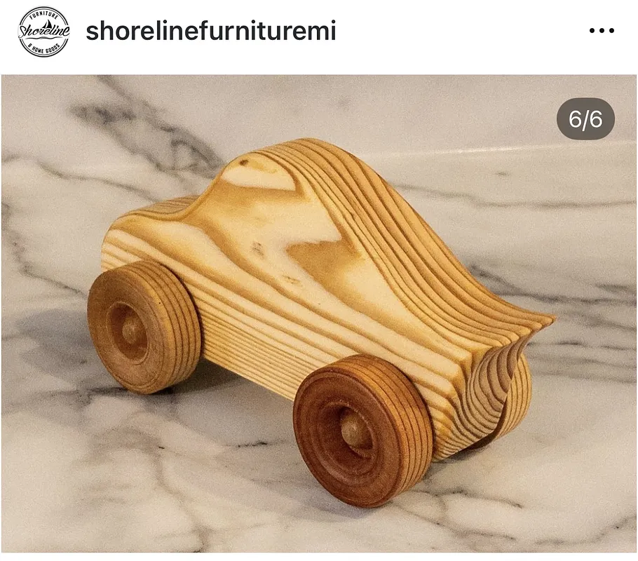 wooden push racecar - image 2